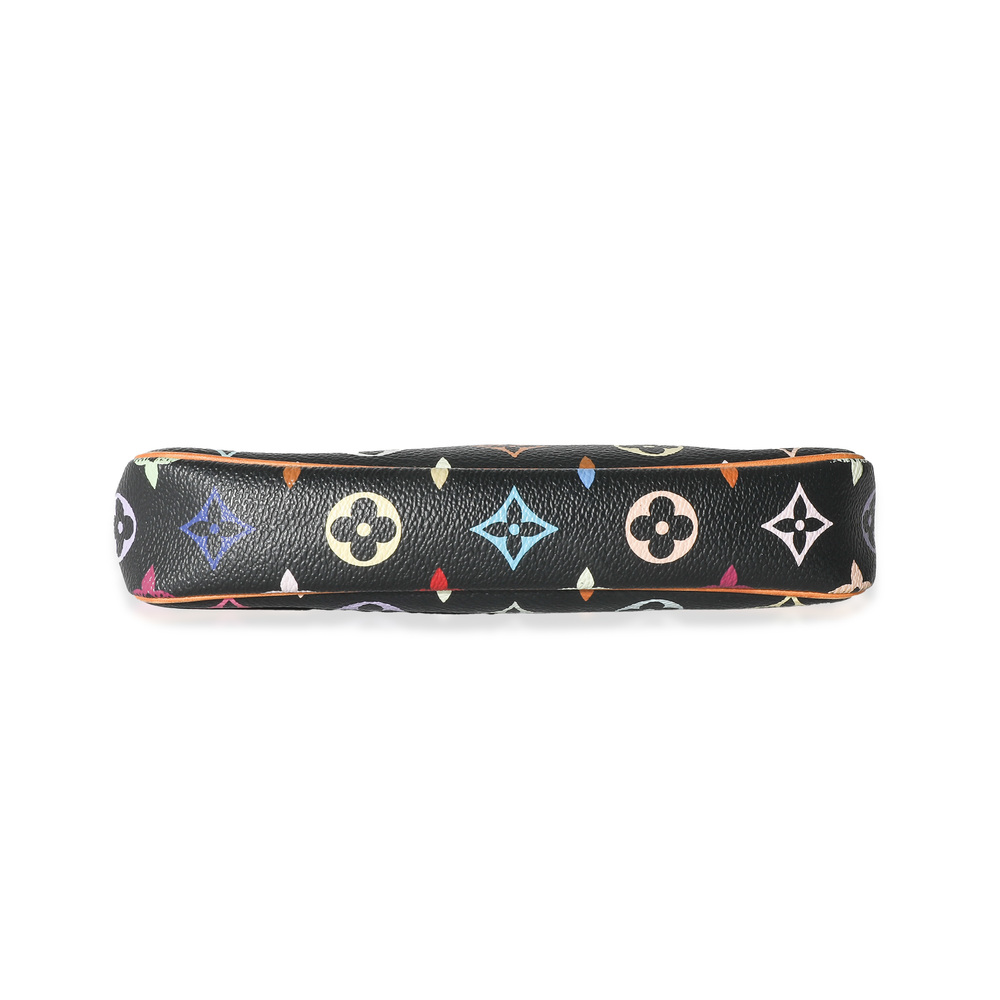 LOUIS VUITTON x Takashi Murakami Black Multicolor Canvas Pochette Accessories - Picture 6 of 7
